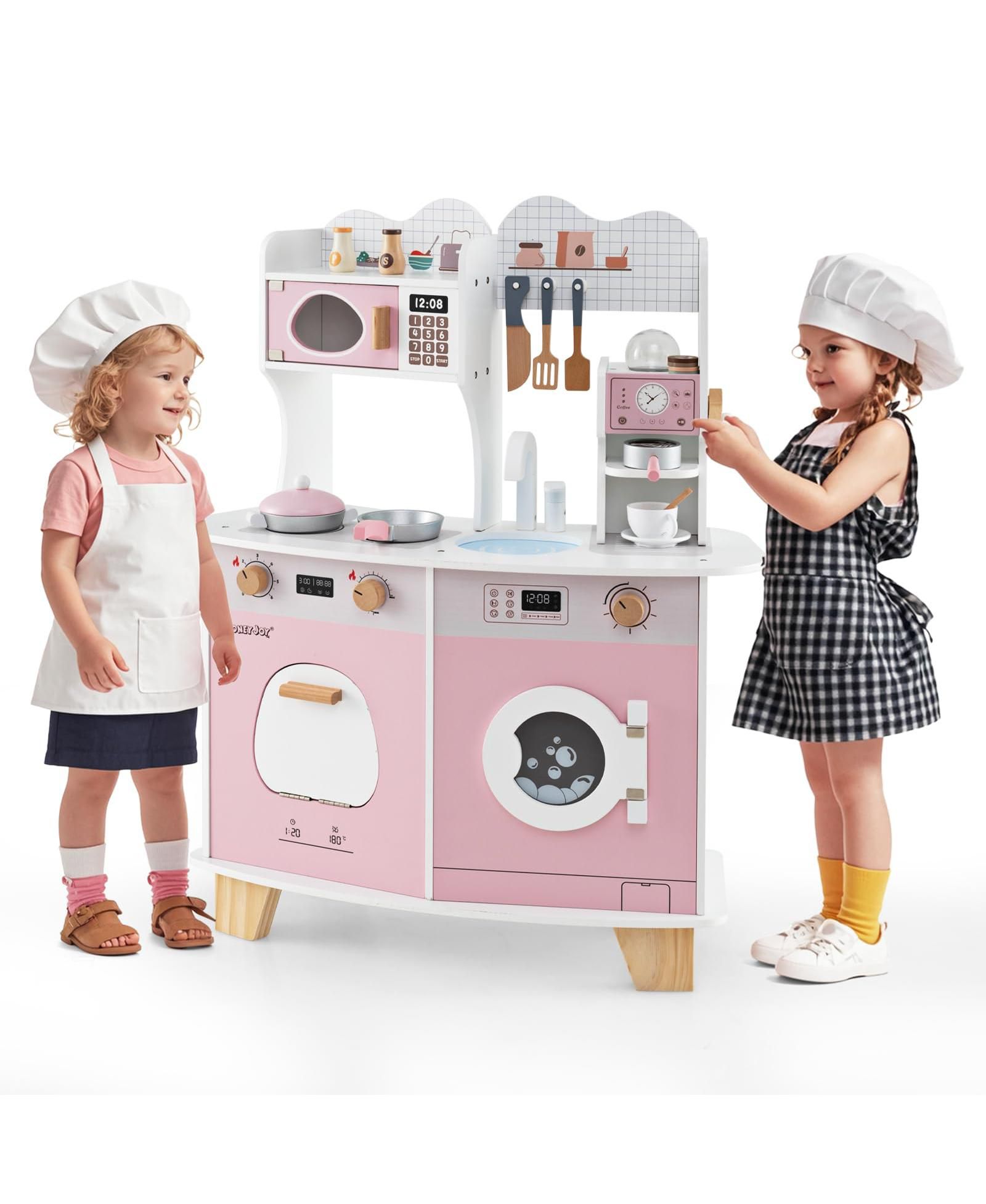 Mecale Wooden Coffee Maker Kitchen Playset, Ages 3+
