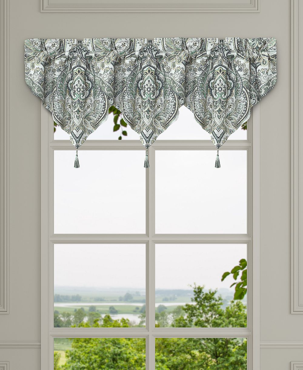 J Queen New York Nico Window Ascot Valance, 40" x 21"