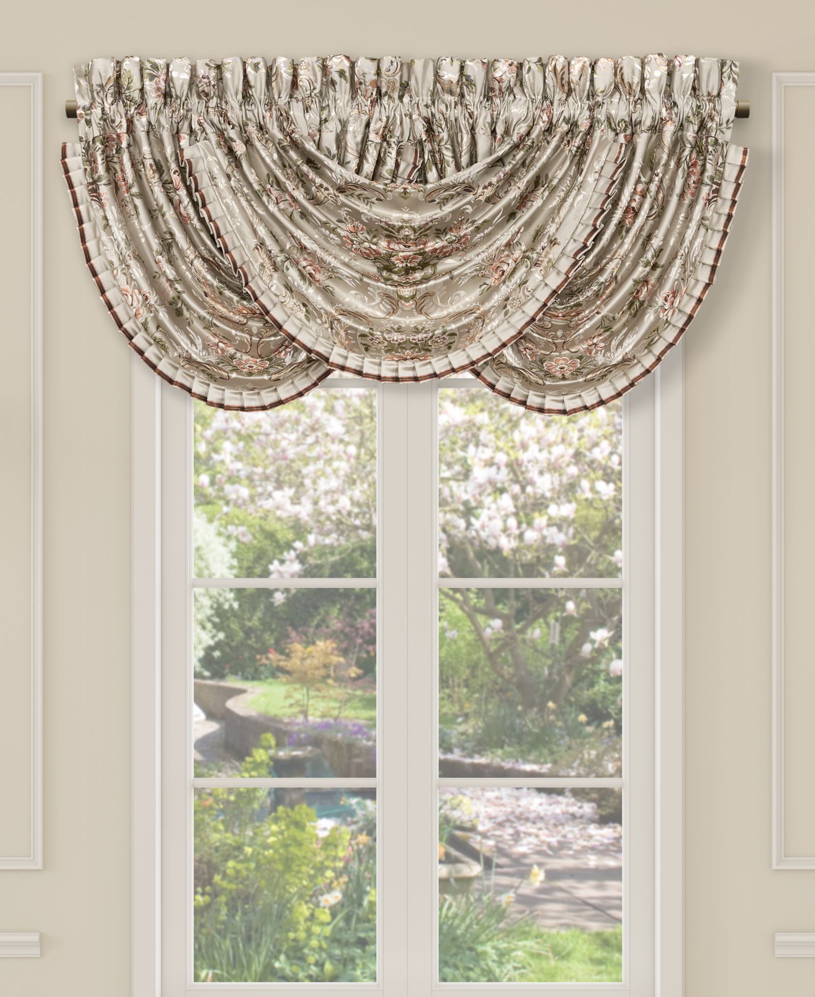 J Queen New York Pecora Window Waterfall Valance, 33" x 43"