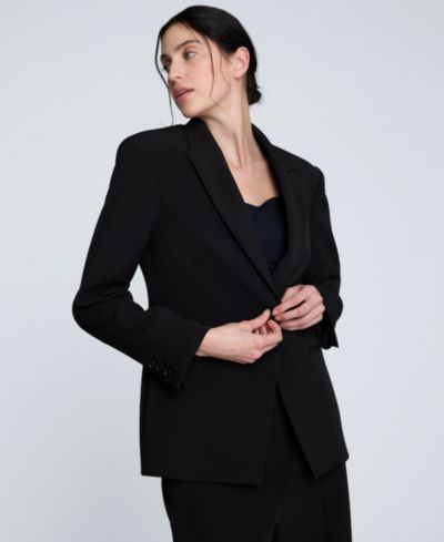 Kenneth Cole Женский Kenneth Cole luxe stretch twill one-button blazer