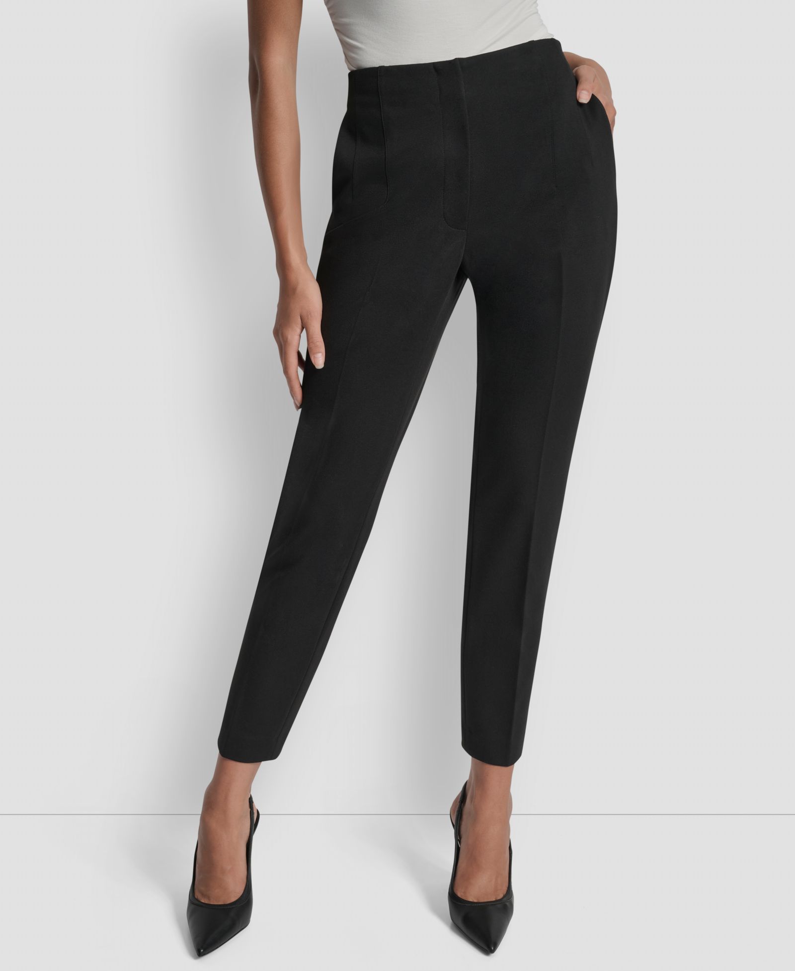 DKNY Women's Hollywood Slim-Leg Ponte Knit Pants