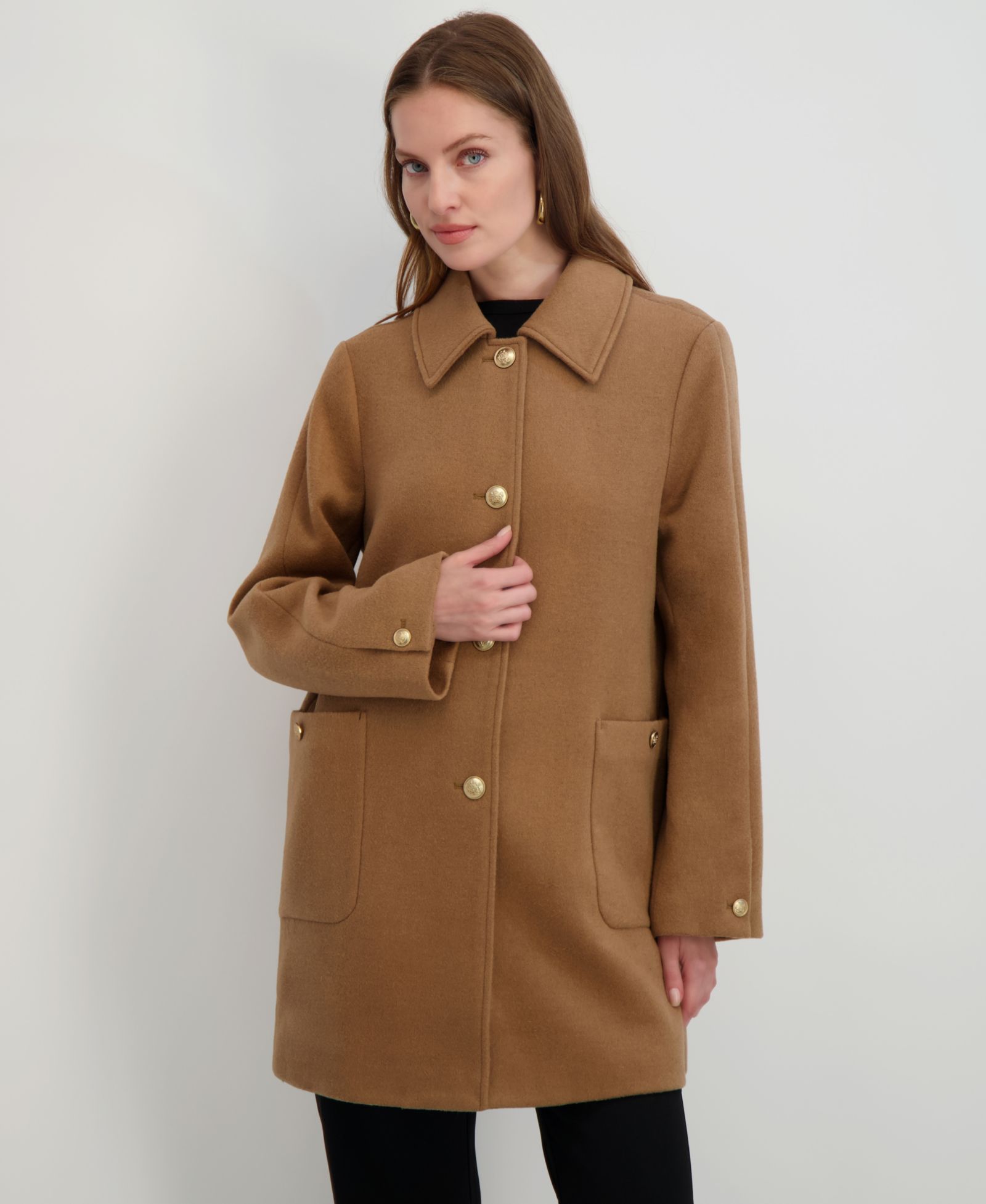 Tahari Women's Collared Single-Breasted Coat