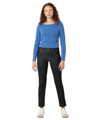 Женские джинсовые брюки Hue Crosshatch Straight-Leg