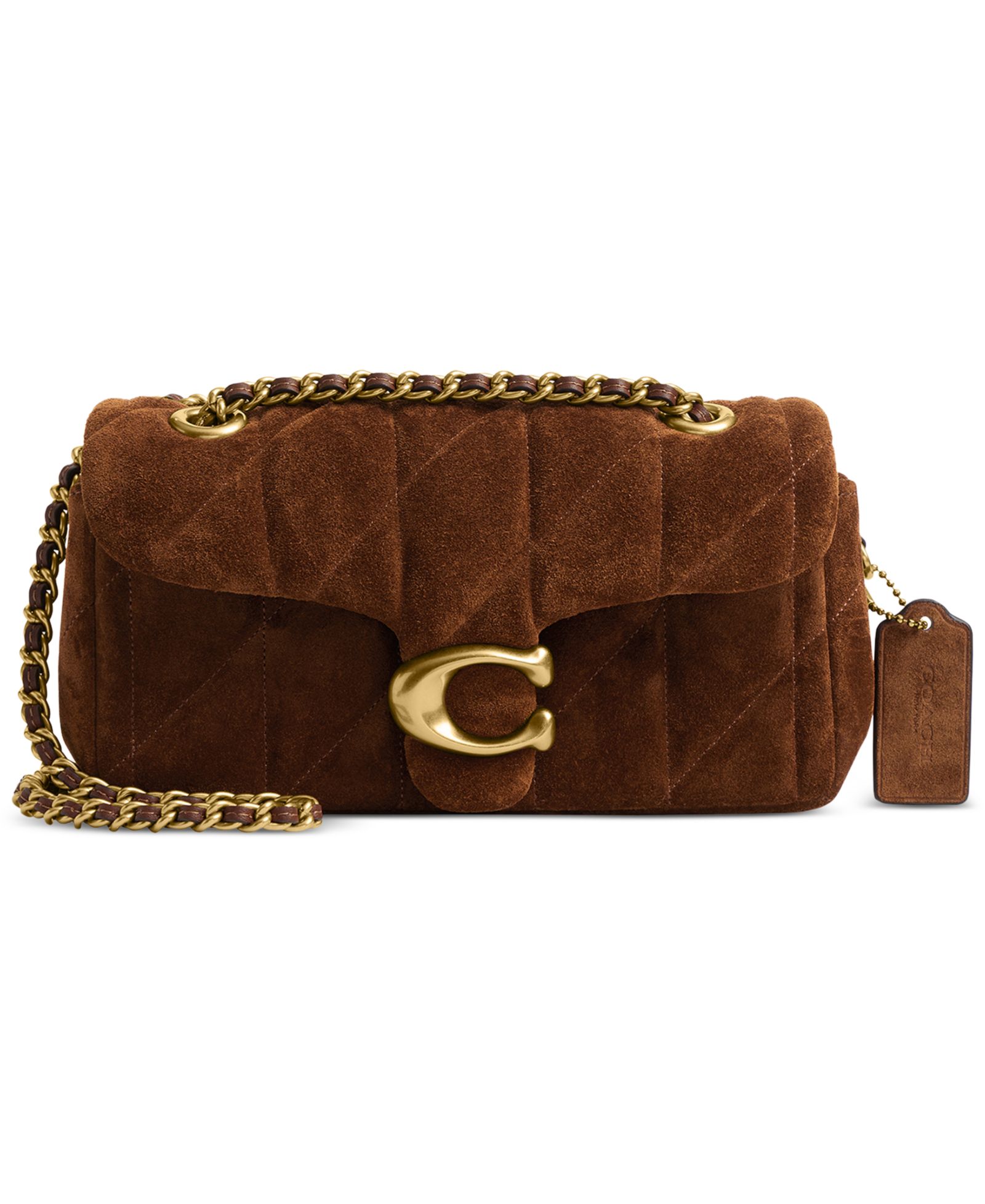 Сумка через плечо COACH Quilted Tabby Small Suede 20