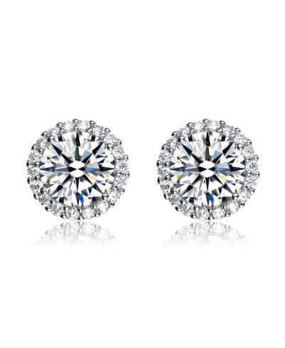 Genevive серьги-гвоздики из стерлингового серебра 12MM