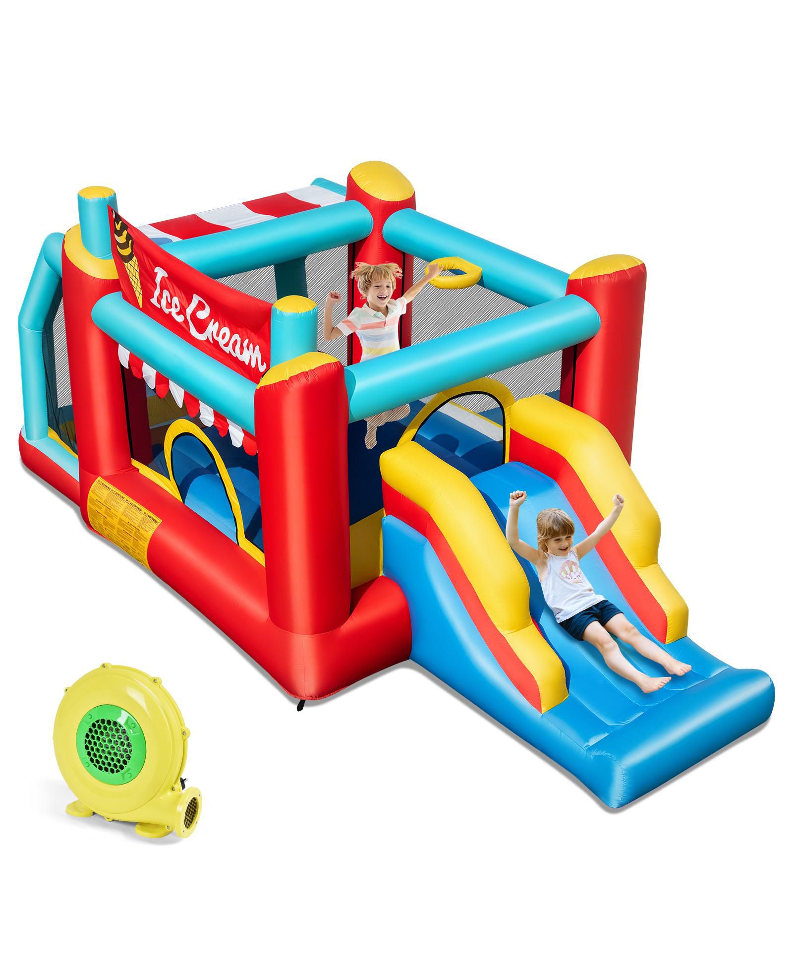 Надувной батут Gymax 5-in-1 Ice Cream Jumping Castle с воздуходувкой 480W