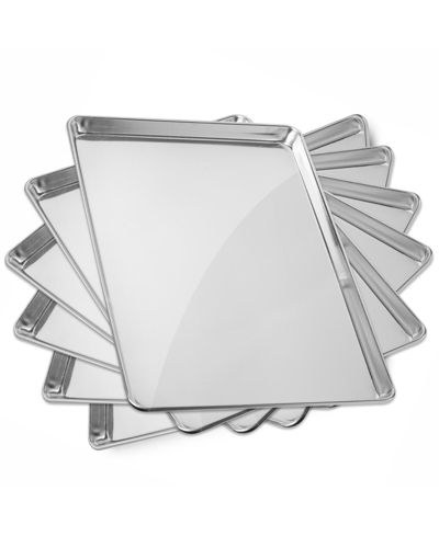 GRIDMANN Commercial Grade Aluminum 6-Pan Full Sheet Cookie Baking Tray, 18" x 26"