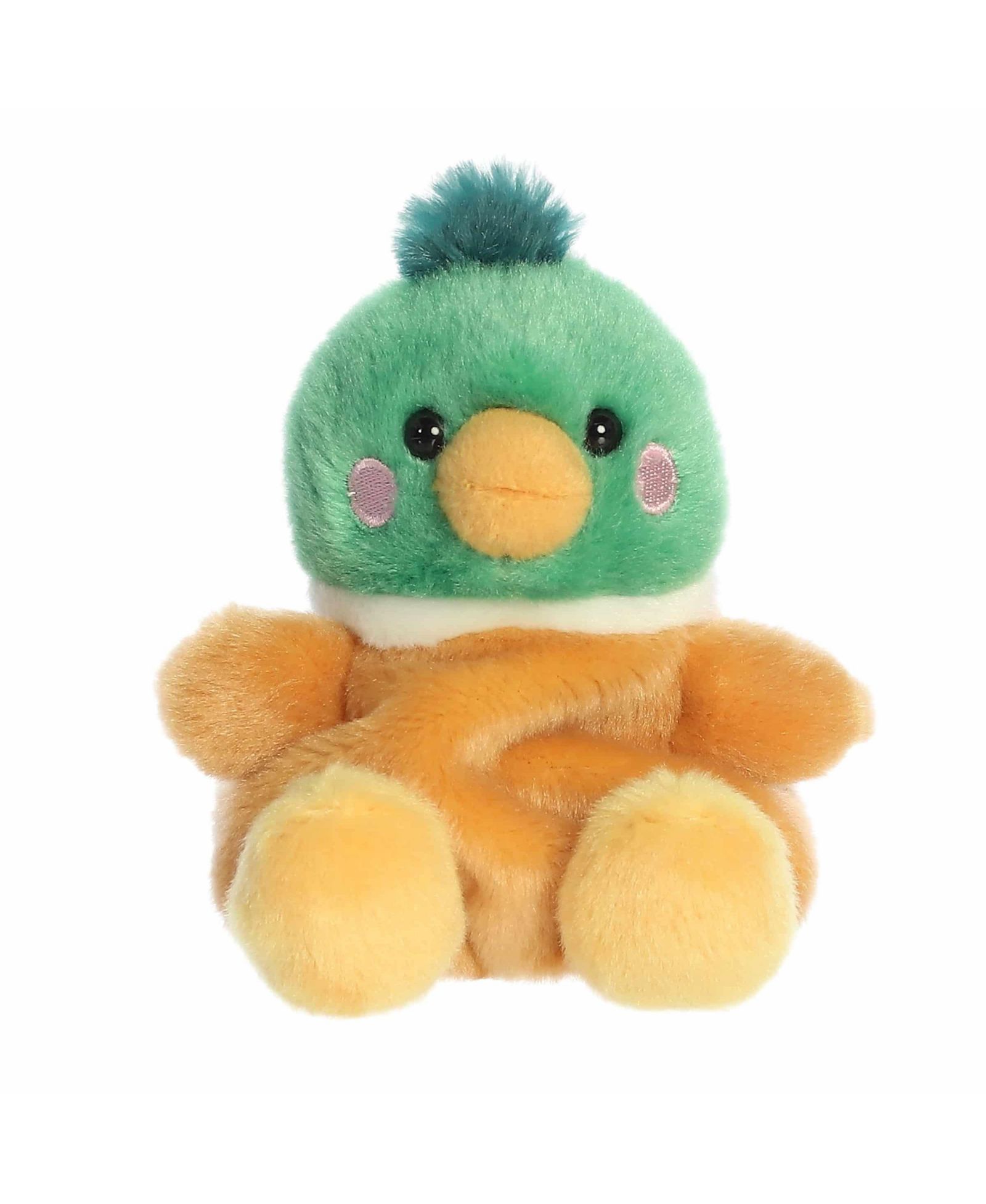 Плюшевая игрушка Aurora Mini Puddles Mallard Duck Palm Pals Multicolor 5"