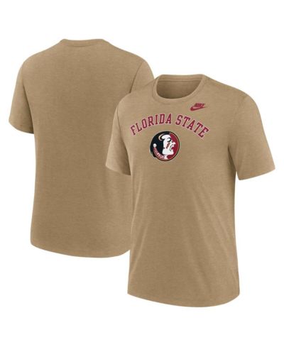 Nike Мужская футболка Nike Legacy Arch Tri-Blend серая/светло-коричневая Florida State Seminoles