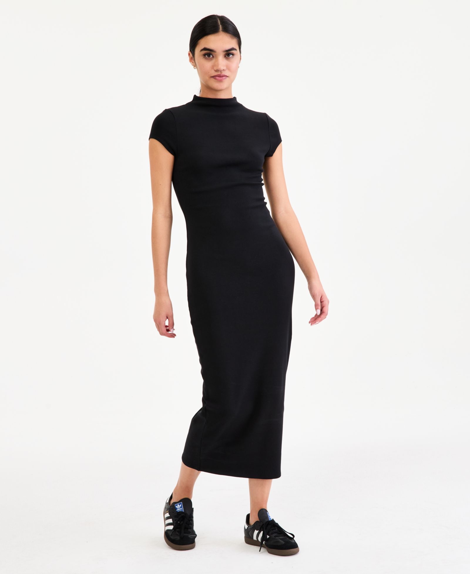Женское миди платье Bar III Cap-Sleeve Mock-Neck