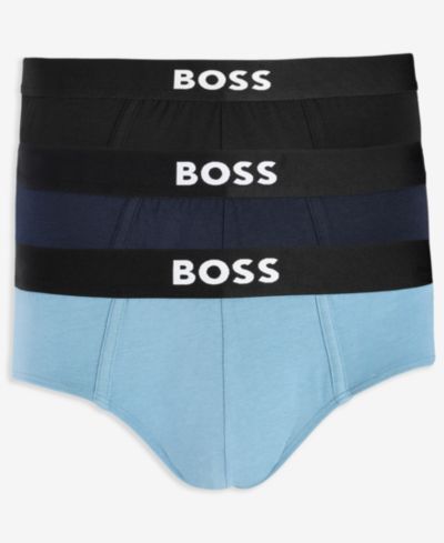 BOSS by Hugo Boss Men's 3-Pack Logo Hip Briefs