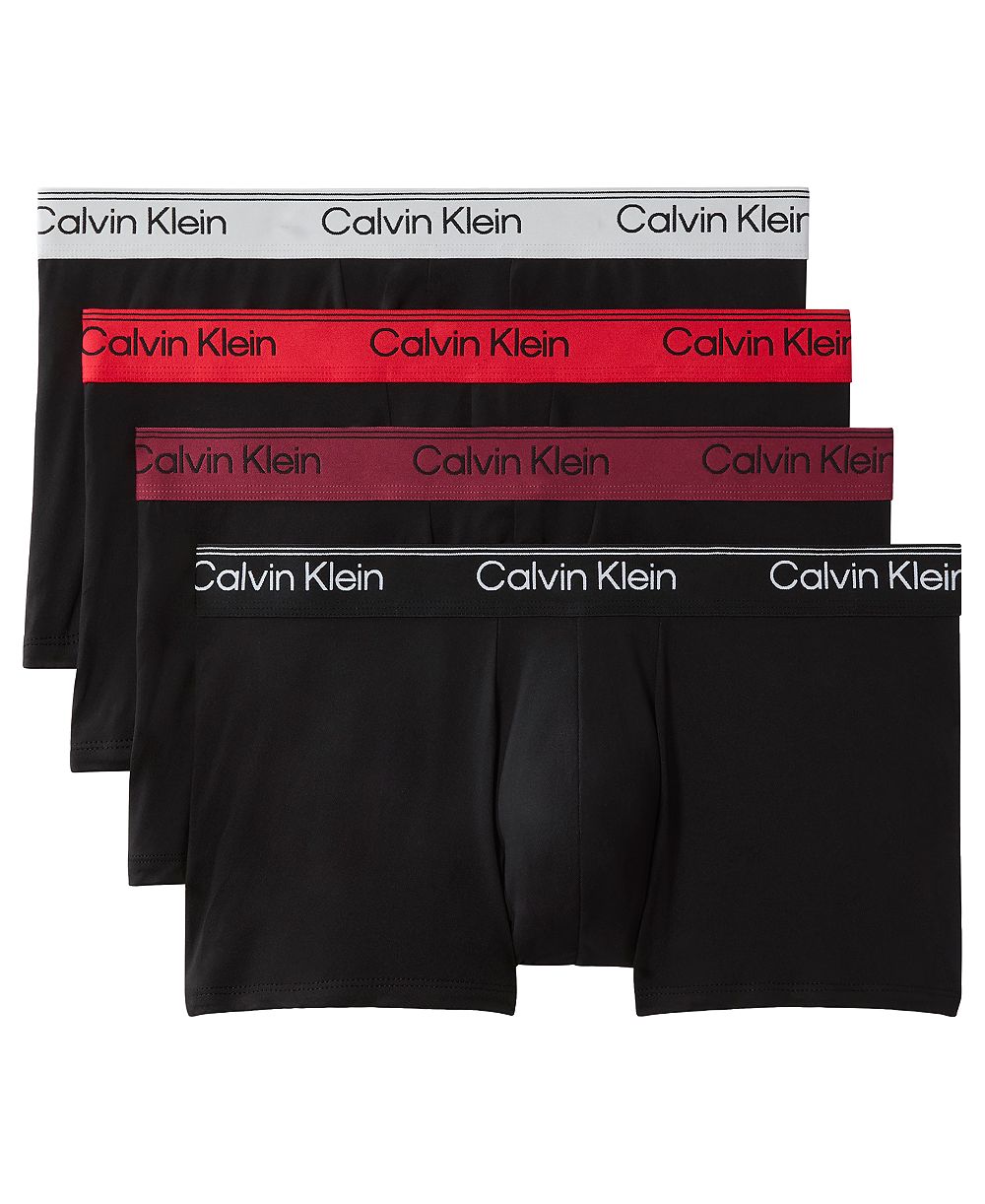 Calvin Klein Men's 3+1 Bonus Micro Stretch Low Rise Trunks Pack