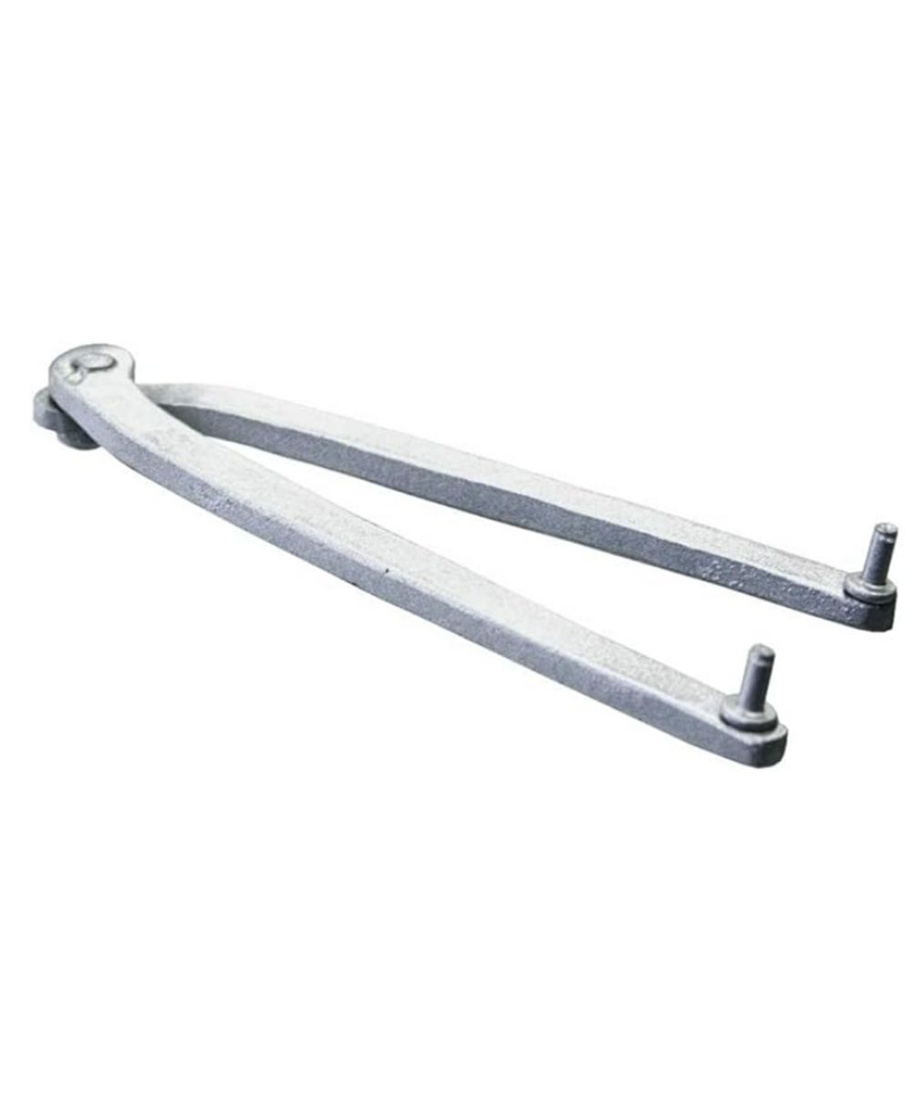 Amber Sports Steel Adjustable Angle Grinder Pin Wrench, Locknut Spanner for Backing Pads, Flexible Hole Spacing, Compatible with Most Grinders and Round Nuts