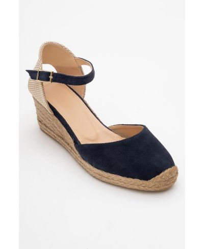 Navy suede leather