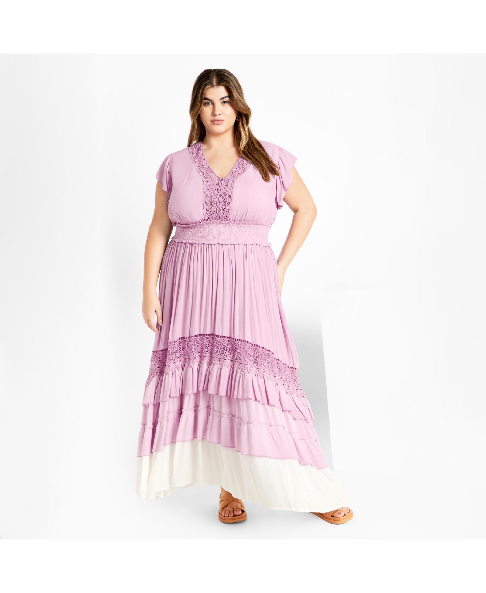 CITY CHIC Платье макси Destiny Ombre Plus Size