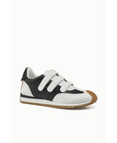 White/black leather