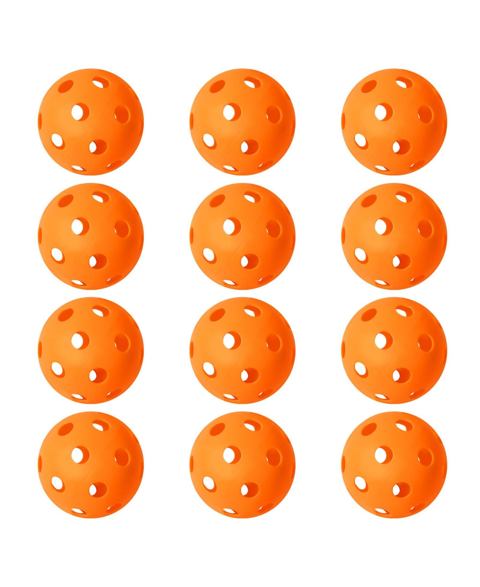 12-Pack Plastic Practice Baseballs, Training Baseballs for All Skill Levels. (Several Colors Available)