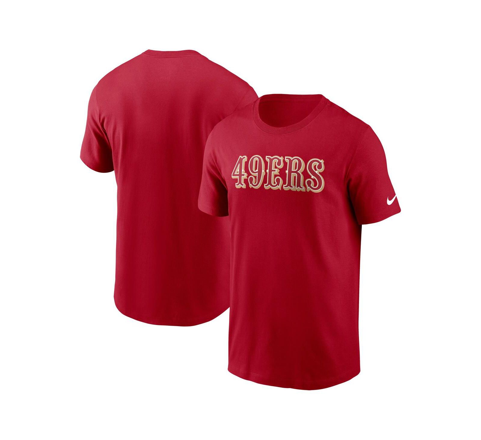 Nike Men's Scarlet San Francisco 49ers Primetime Wordmark Essential T-Shirt