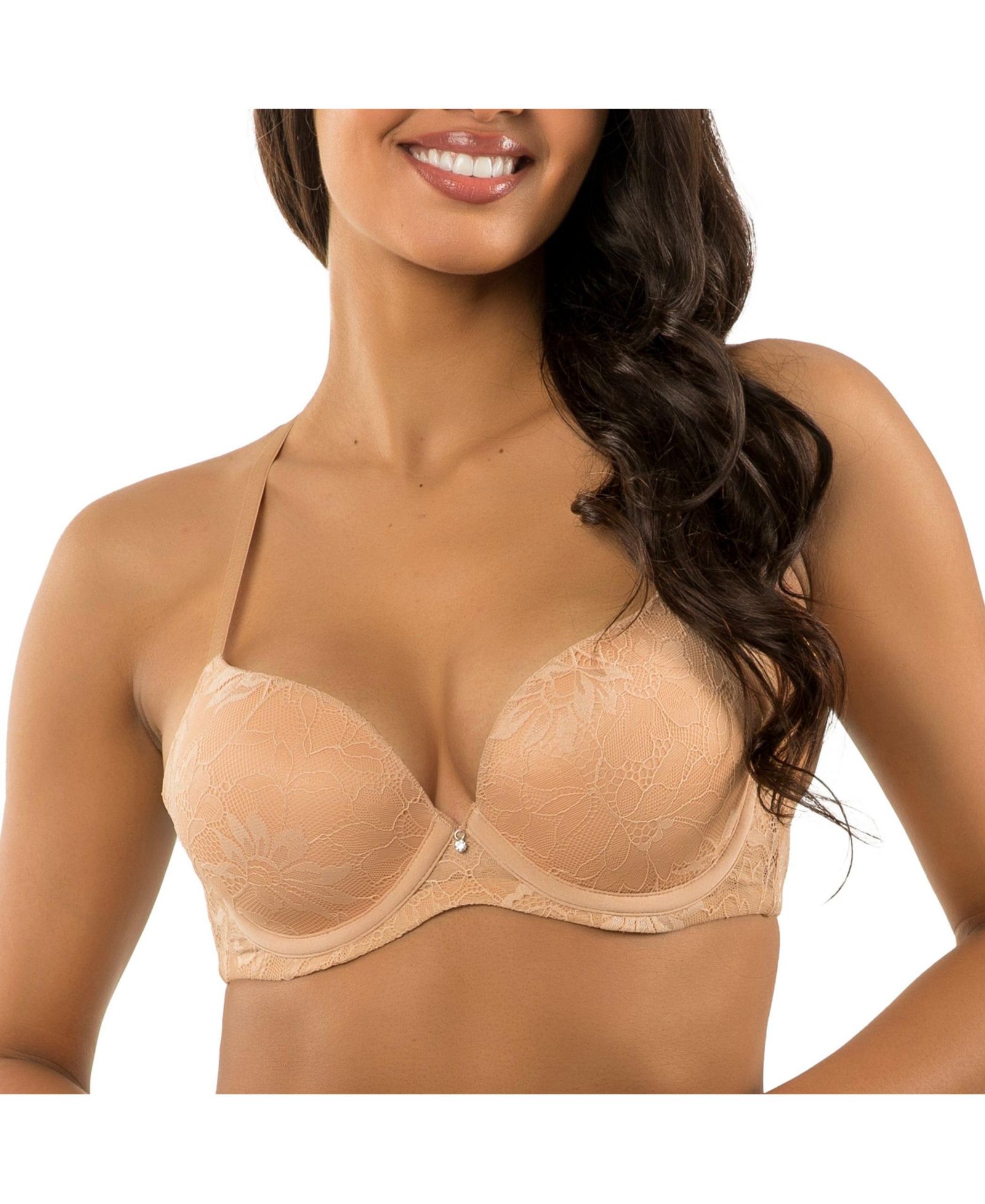 PARFAIT Women's Luxlacy Lace T-Shirt Bra, True Nude, 40H