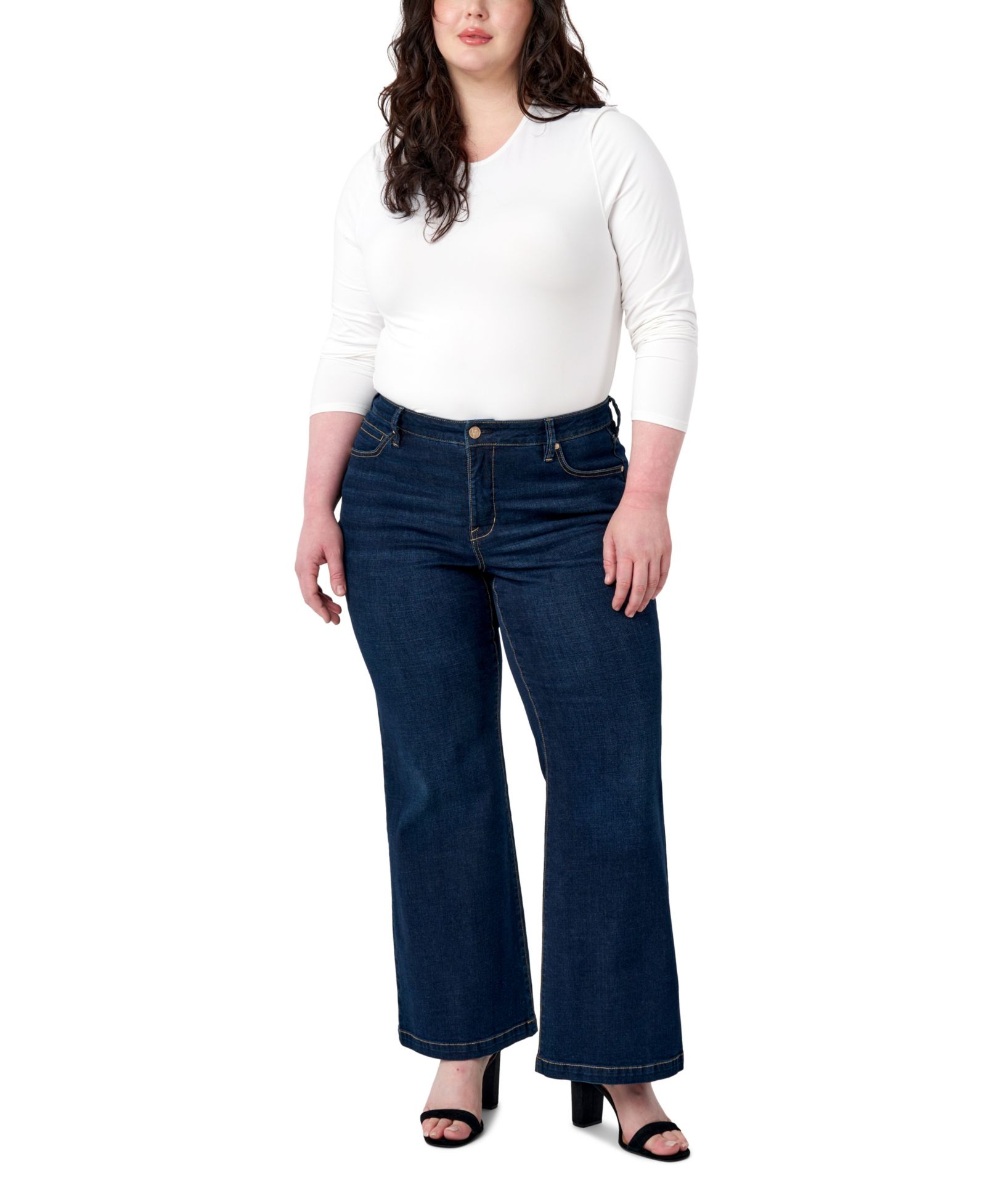 Seven7 Plus Size Bella Wide Leg Jeans