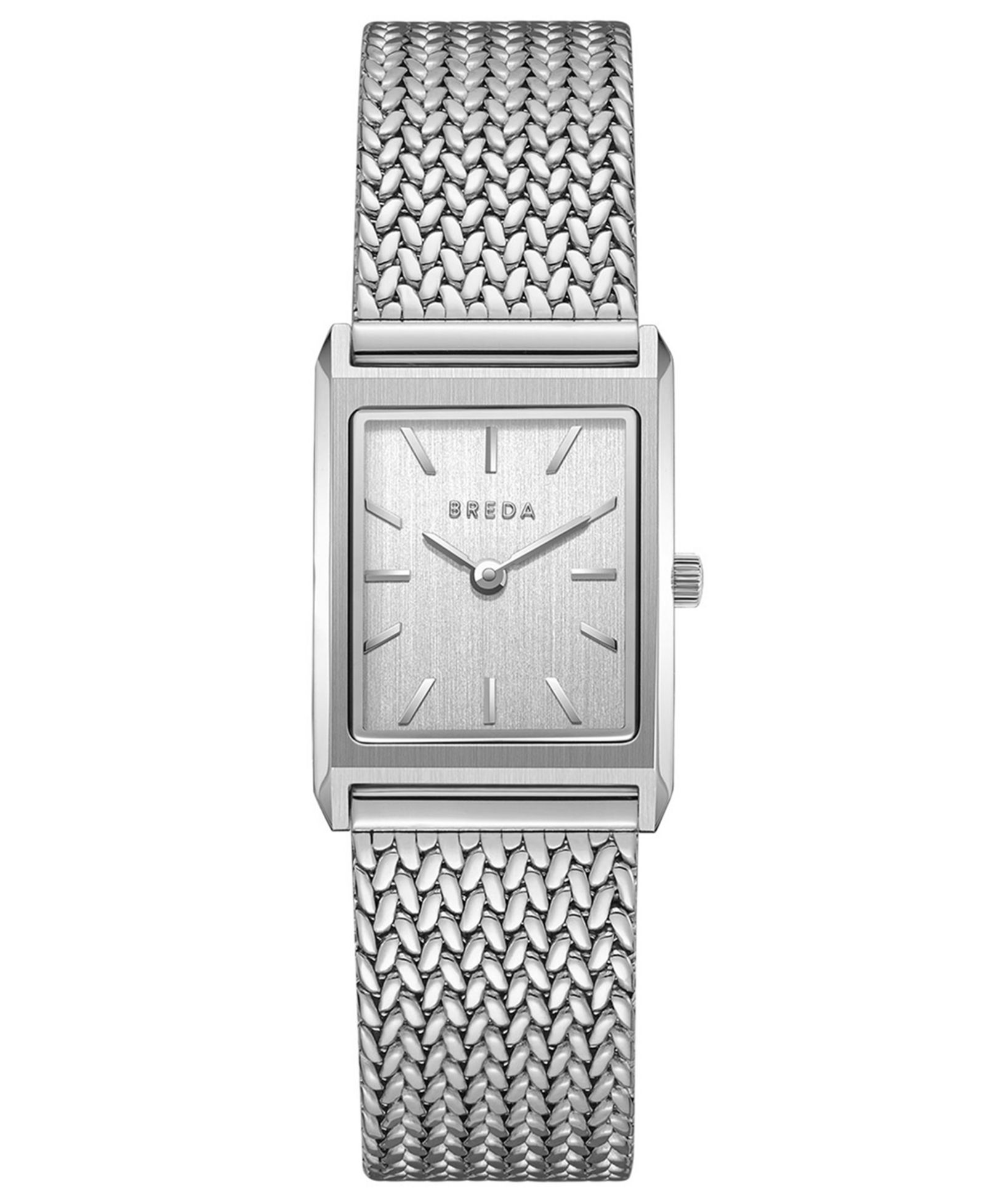 BREDA 'Virgil Tethered' серебряные часы из нержавеющей стали Mesh 20mm