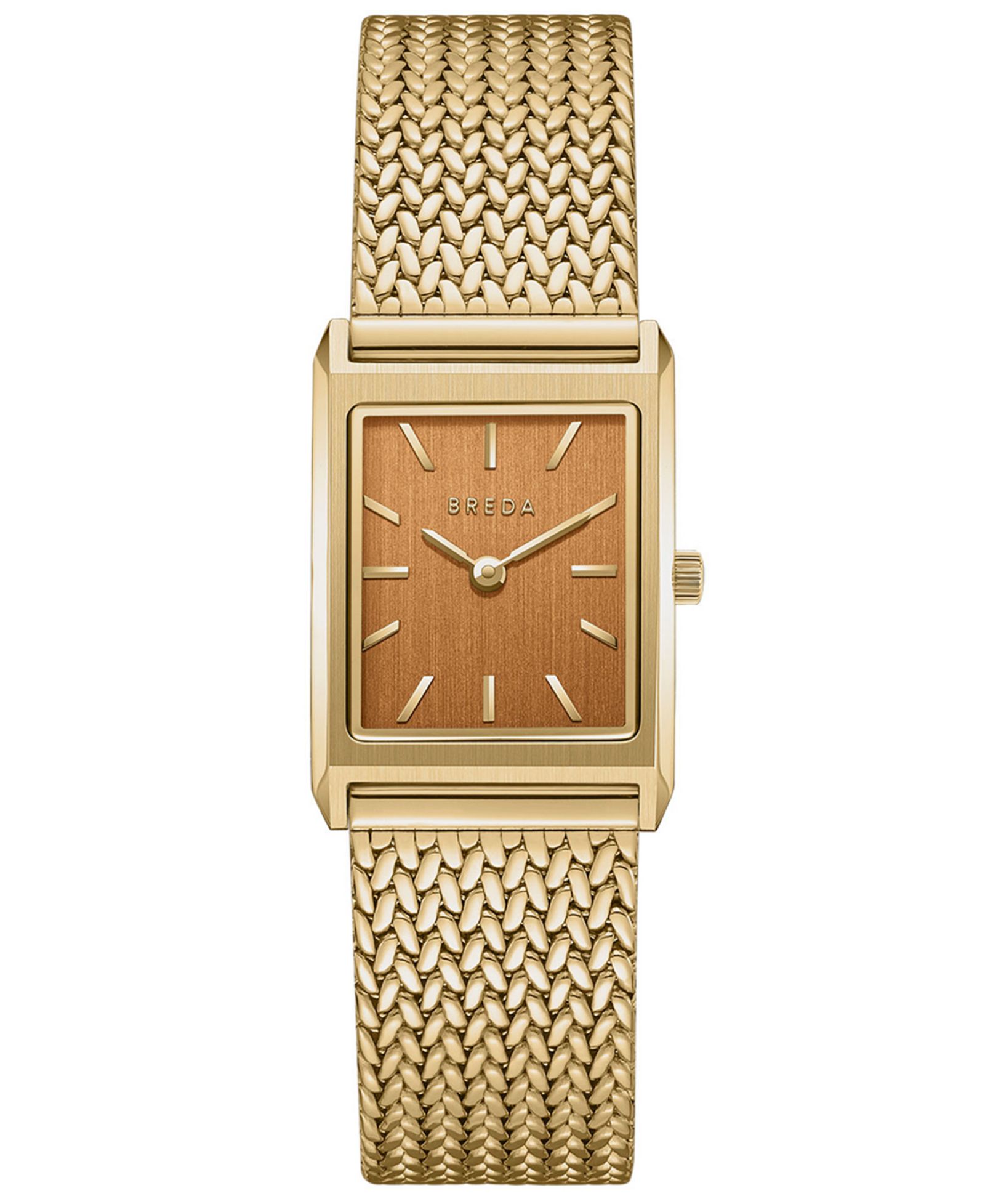 BREDA 'Virgil Tethered' Gold Stainless Steel Mesh Watch, 20mm