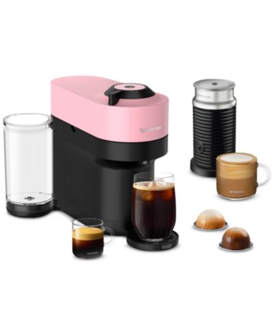 Кофемашина Nespresso Vertuo Pop+ с капучинатором, Candy Pink