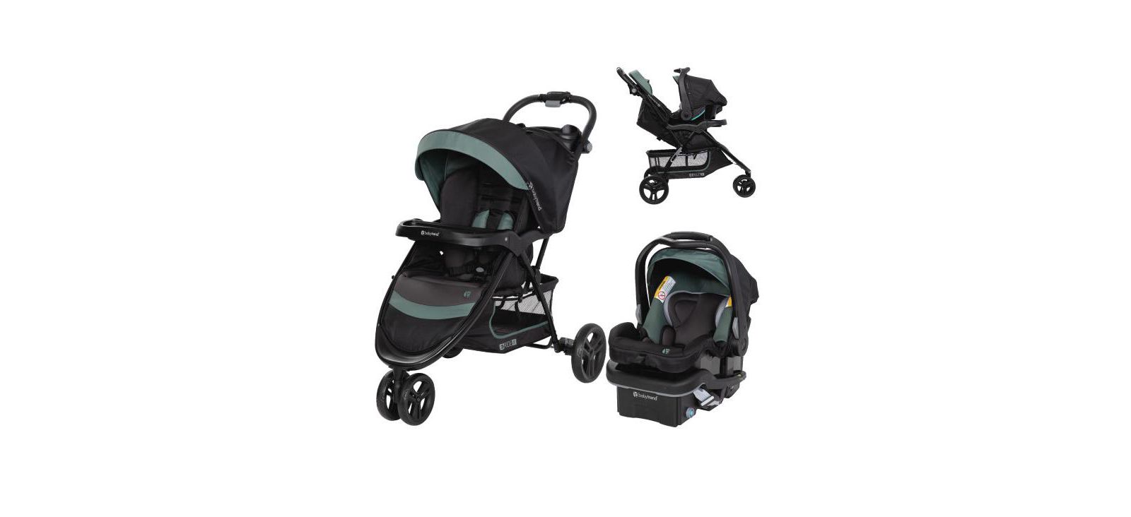 Baby Trend EZ Ride SE Stroller Travel System with Secure-Lift Infant Car Seat in Bluebell