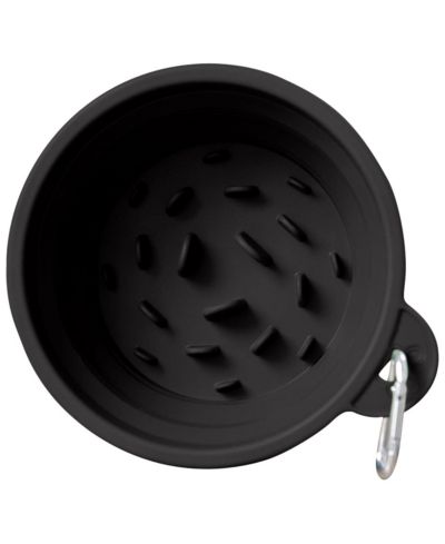 Slow-Feeder, Non-Skid, BPA-Free Silicone Travel Dog Bowl