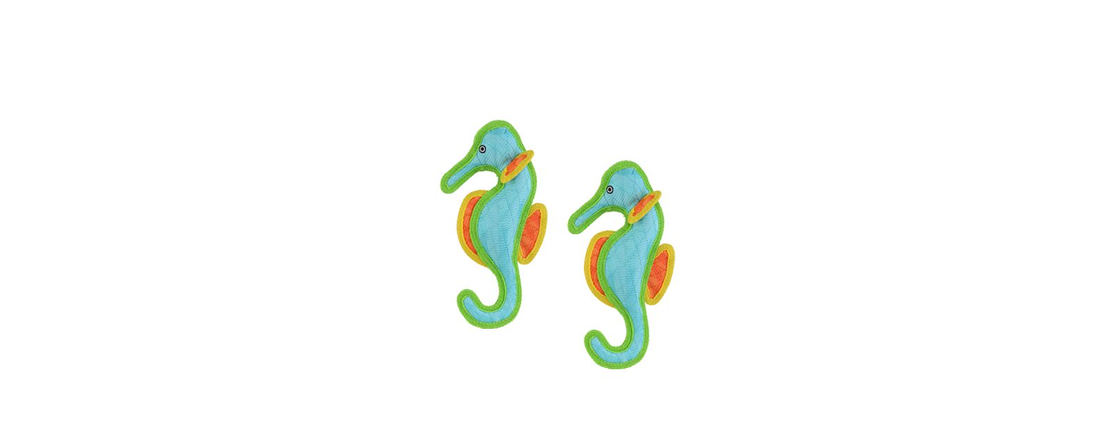 Игрушка для собак DuraForce Seahorse 2-Pack Durable Plush Squeaky