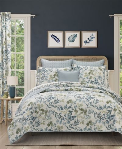 Royal Court Evergreen Botanical Leaf 3-Pc. Quilt Set, Twin/Twin XL