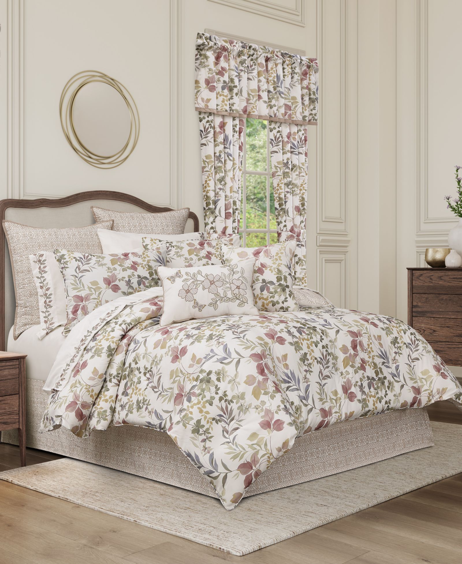 Комплект из 4 покрывал Royal Court Rosewood Botanical Leaf, Queen