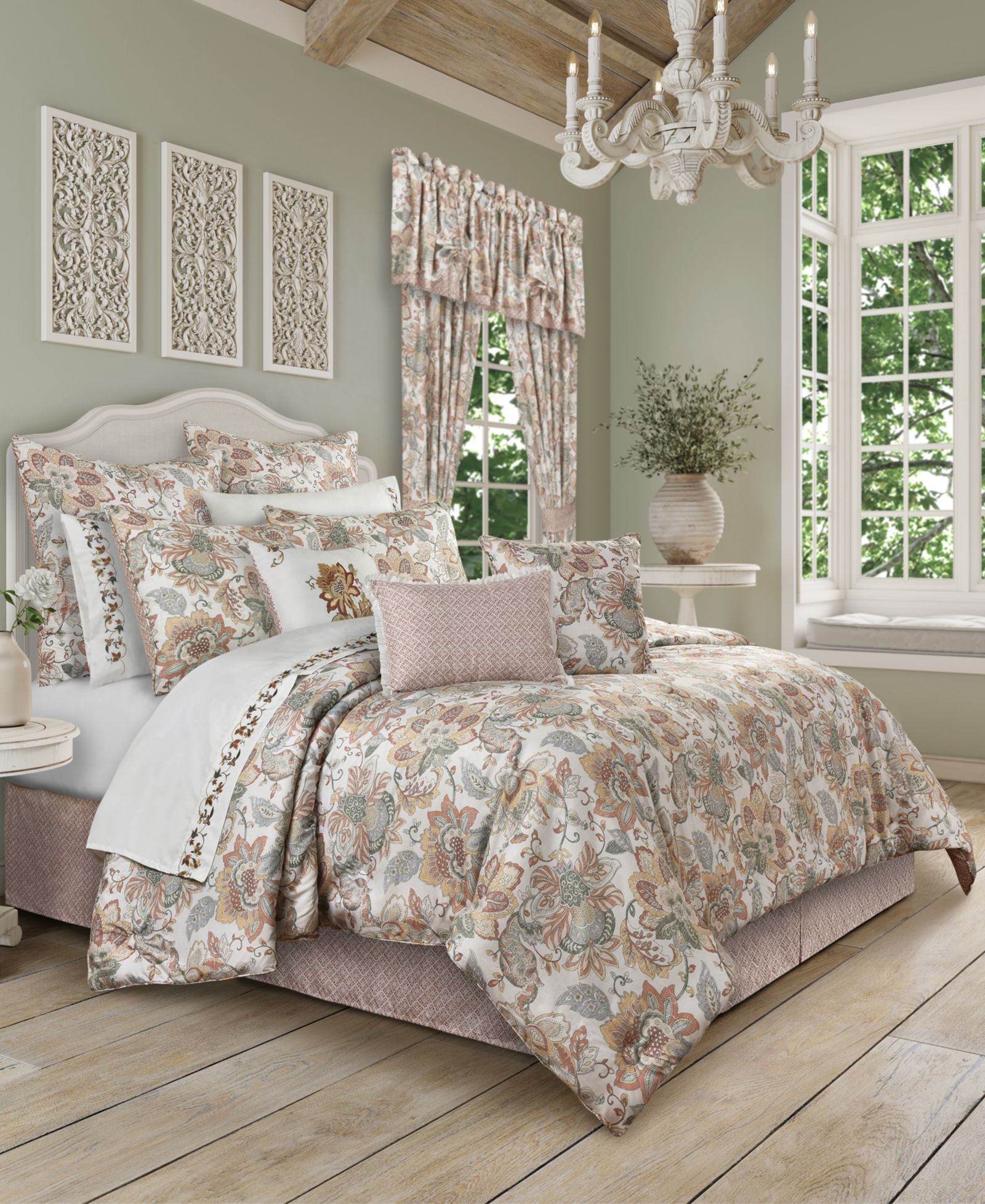 Royal Court Janessa Jacobean 4-Pc. Comforter Set, Queen