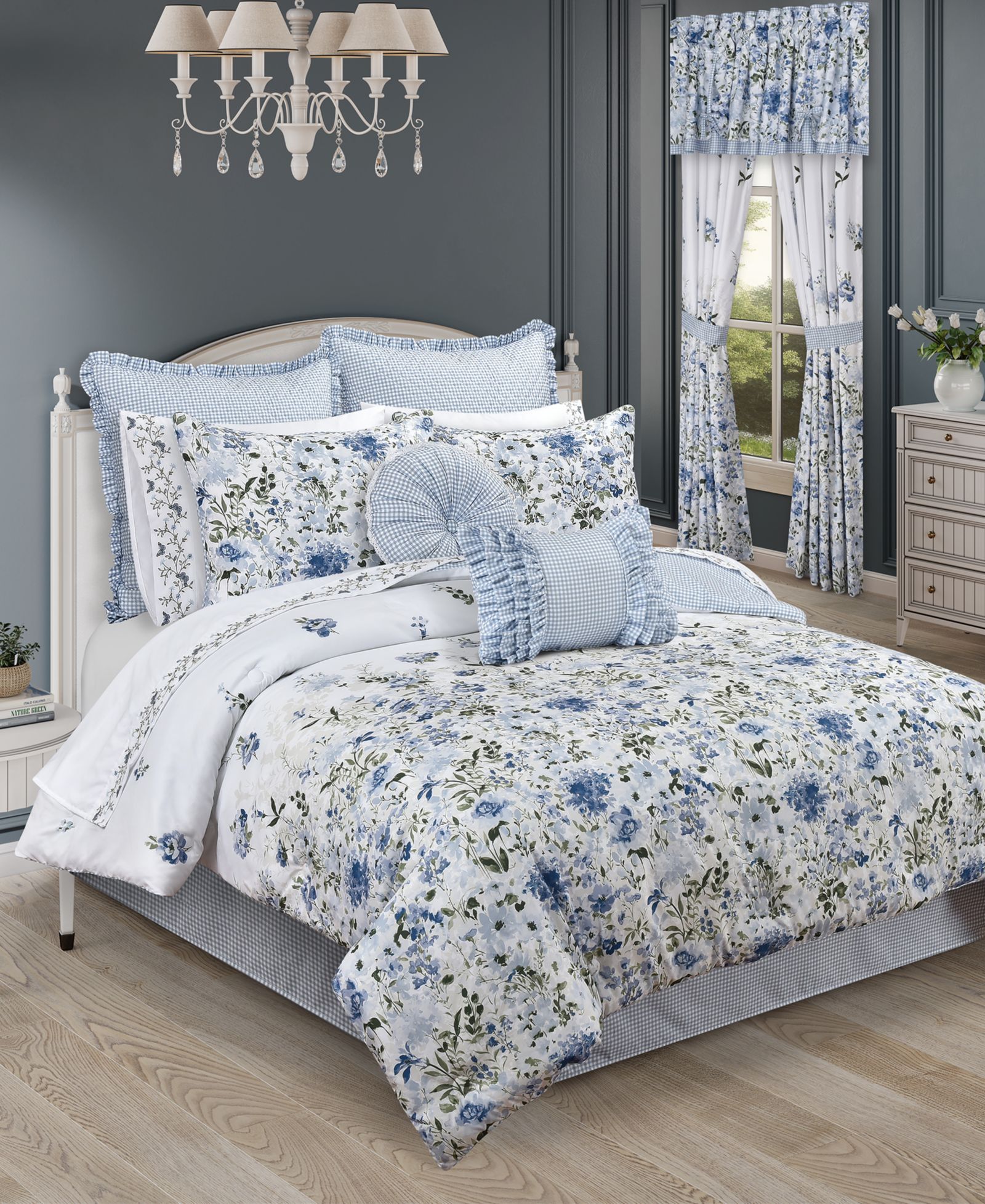 Royal Court Kourtney Floral 4-Pc. Comforter Set, King