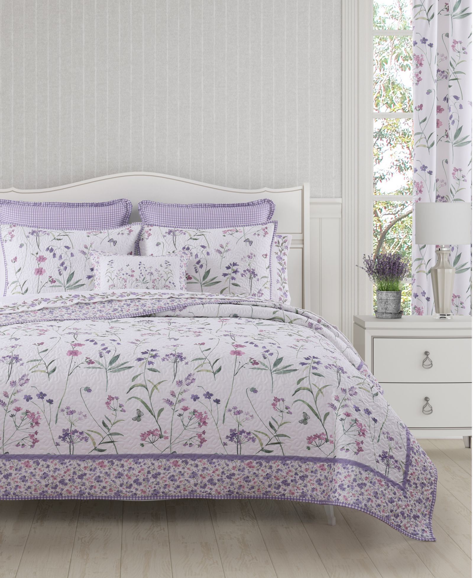 Royal Court Nola Floral 3-Pc. Quilt Set, Full/Queen