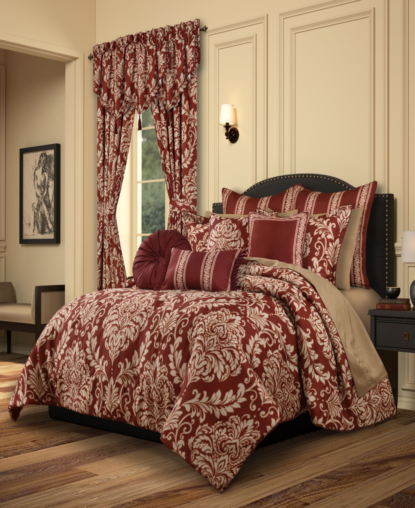 Royal Court Lazia Damask 3-Pc. Comforter Set, King/California King