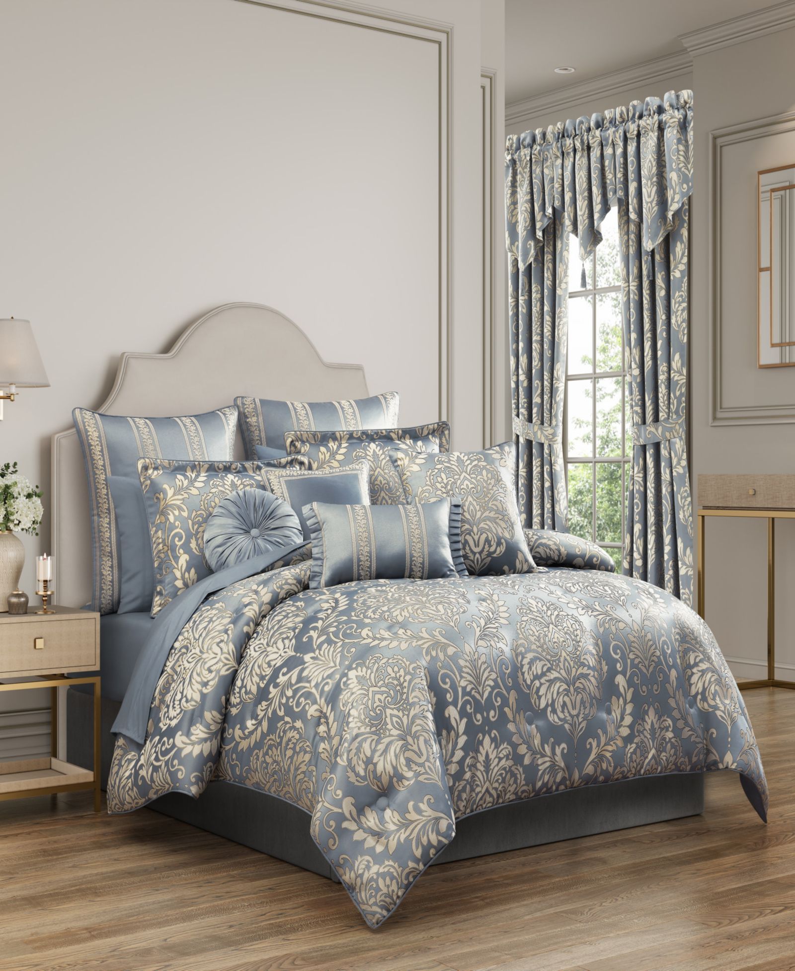 Royal Court Lorenzo Damask 3-Pc. Comforter Set, King/California King
