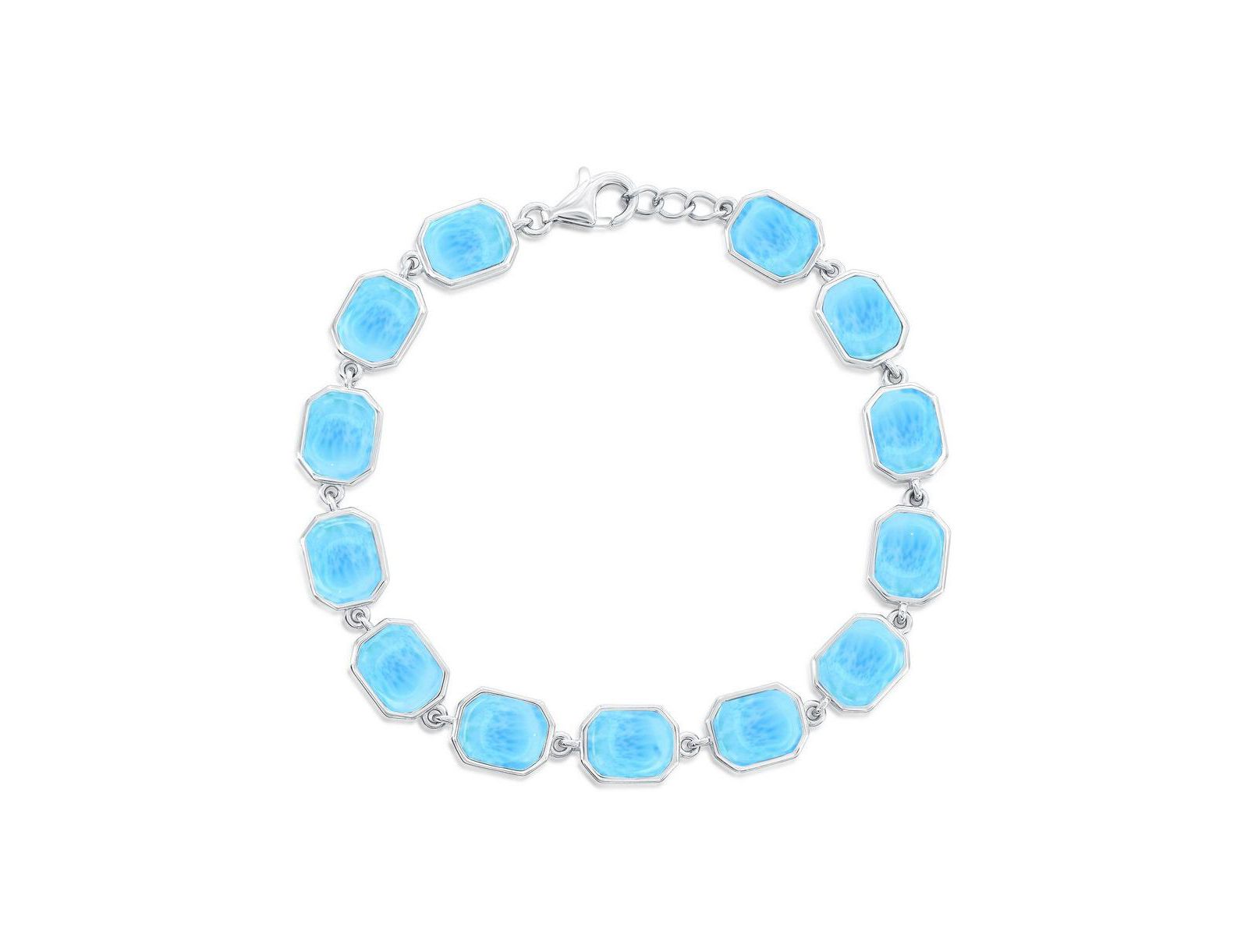 Браслет Sterling с восьмиугольным звеном Larimar