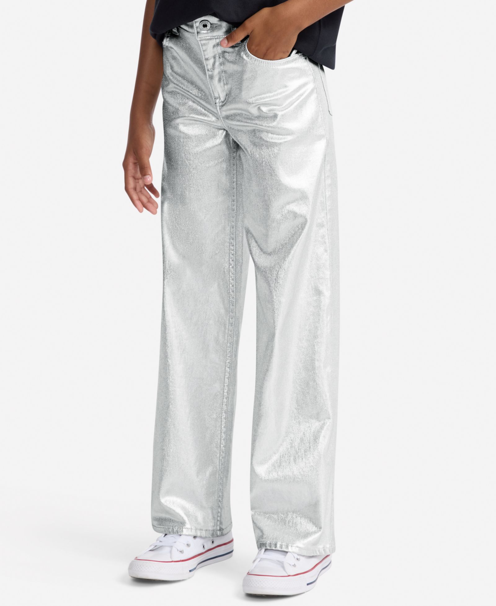 Детские джинсы abercrombie kids Girls Shine High Rise Wide Leg