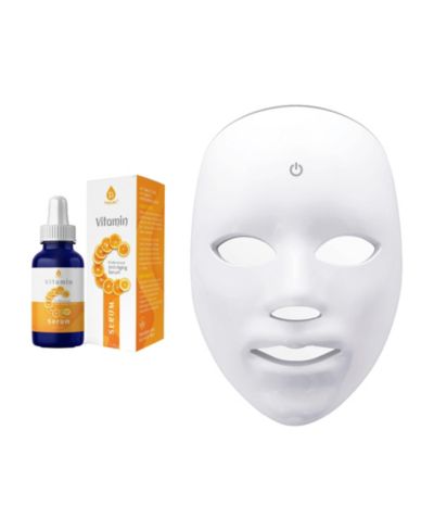 Набор для ухода за кожей Pursonic LED 7-in-1 LED Light Therapy Face Mask + Vitamin C Serum (3 oz)