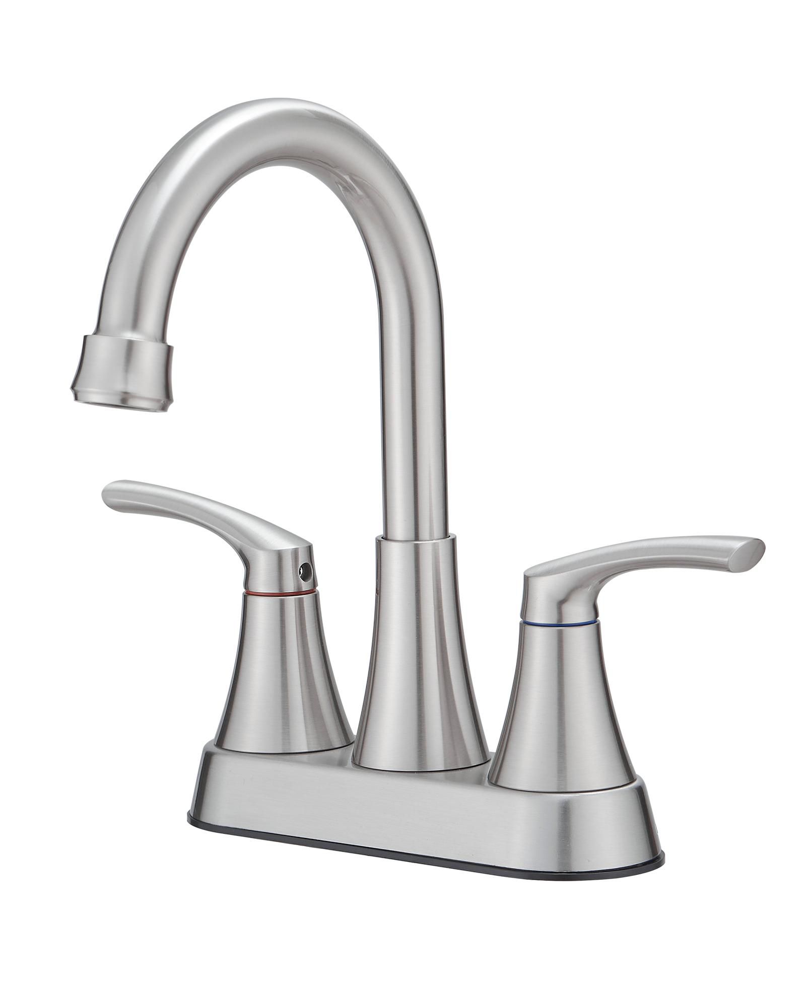 Смеситель для ванной Greenspring 4 in. Centerset 2-Handle High-Arc в цвете Brushed Nickel