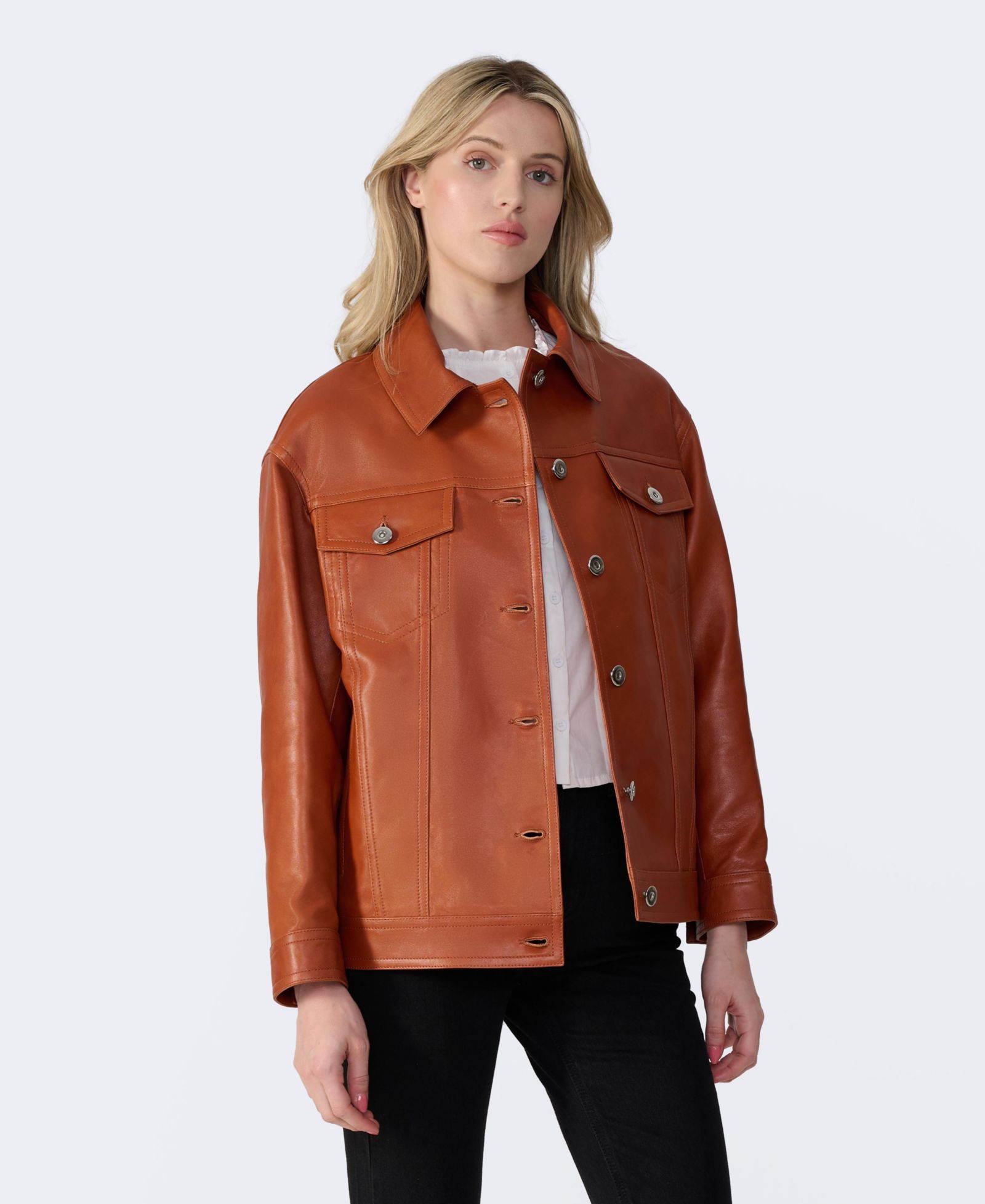 Женская рубашка-жакет Furniq UK Leather