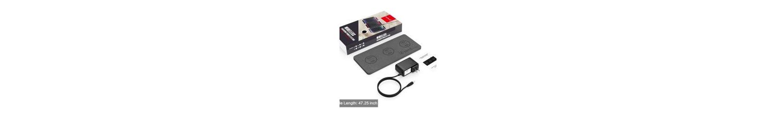 Zealsound Wg-3b-Fba and Wg-3h 3-in-1 10W Fast Charging Wireless Charging Pad Bundle Compatible with iPhone, Samsung Galaxy, AirPods