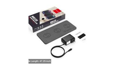 Zealsound Wg-3b-Fba and Wg-3h 3-in-1 10W Fast Charging Wireless Charging Pad Bundle Compatible with iPhone, Samsung Galaxy, AirPods