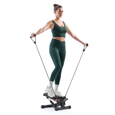 Sunny Health & Fitness Smart Twist Stepper with Resistance Bands, 300 LB Capacity, and Trainer-Led Workouts via Bluetooth SunnyFit App