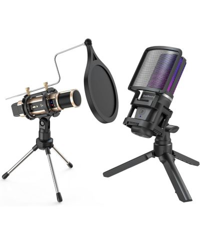 Zealsound A68 Pro USB Condenser Noise-Canceling Microphone Kit for PC/Mac/PS4/PS5/iPhone/iPad/Android