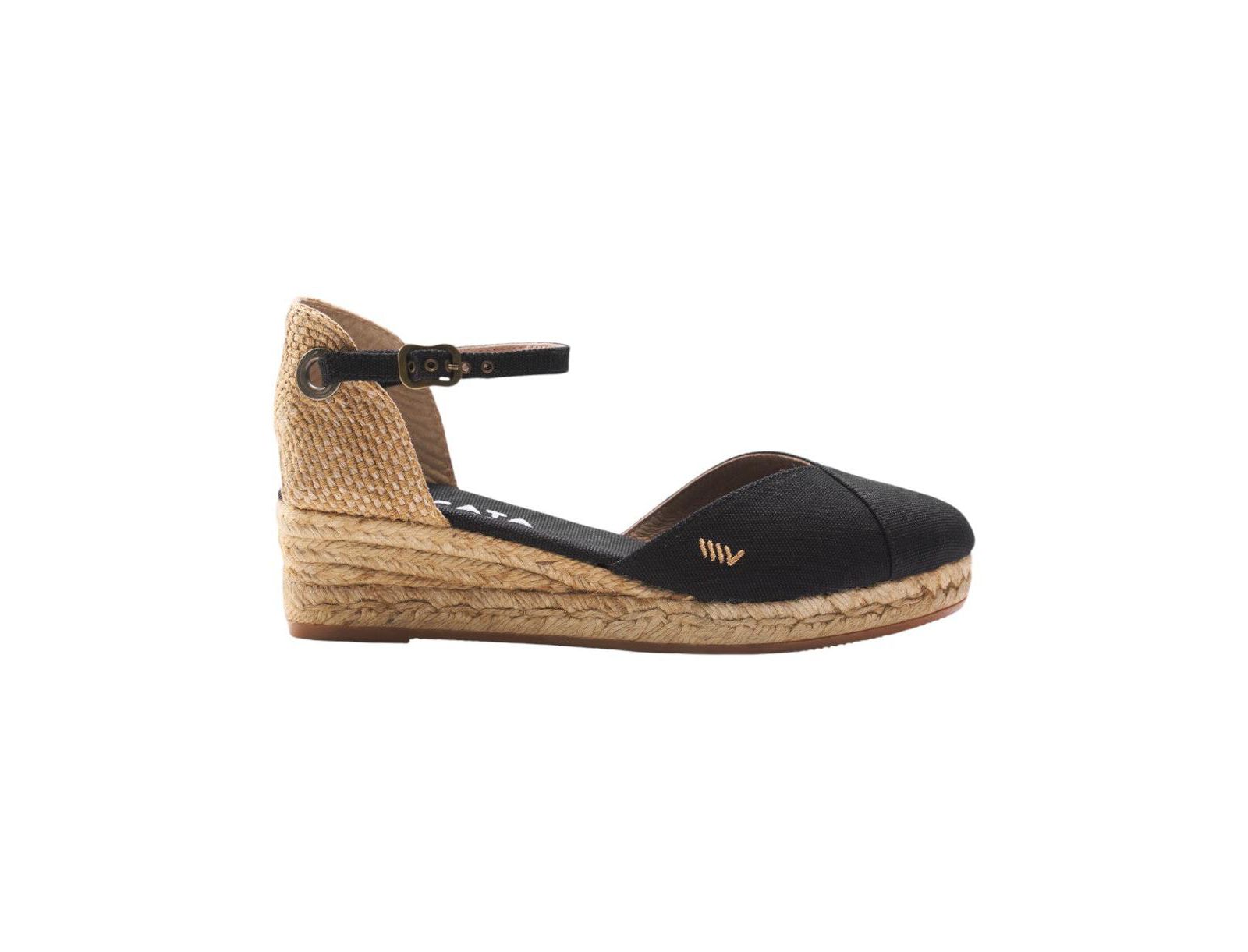 VISCATA Women's Pubol Canvas Espadrille Wedges Ankle Strap
