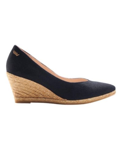 VISCATA Women's Roses Canvas V Cut Espadrille Wedges Slip on
