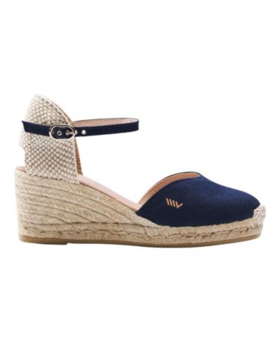 Women's Reus Canvas Espadrille Wedges Ankle Strap