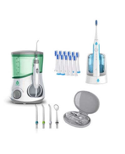 PURSONIC Water Flosser & Sonic Rechargeable Toothbrush Bundle - Complete Oral Care System with UV Sanitizing Function